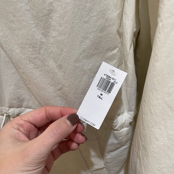 NWT Old Navy Cinched Waist Jacket (Color: Sea Salt) - Picture 6 of 7